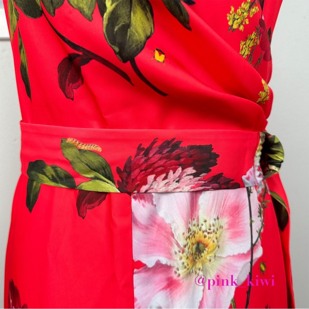 Ted Baker Piiper Berry Sundae Floral Wrap Jumpsuit - Picture 6 of 17